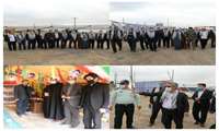 بازدید مسئولان وجهادگران از نمایشگاه دستاوردهای دفاع مقدس در سازمان جهادکشاورزی استان اردبیل