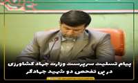 پیام تسلیت سرپرست وزارت جهاد کشاورزی در پی تفحص دو شهید جهادگر