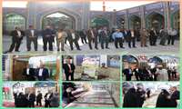 مراسم غبار روبی و عطر افشانی گلزار شهدا در سازمان جهاد کشاورزی استان سمنان