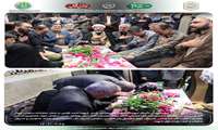 مراسم وداع با پیکر جهادگر شهید تازه تفحص شده، شهید احمد ظفری در سازمان جهاد کشاورزی استان همدان