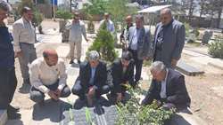 حضور مدیرکل امور ایثارگران وزارت جهاد کشاورزی در گلستان شهدای اصفهان