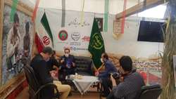 حضور محمد گلریز در غرفه اداره کل امور ایثارگران وزارت جهاد کشاورزی