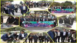 میهمانی لاله ها و گل افشانی مزار مطهر شهدا در دهه مبارک فجر